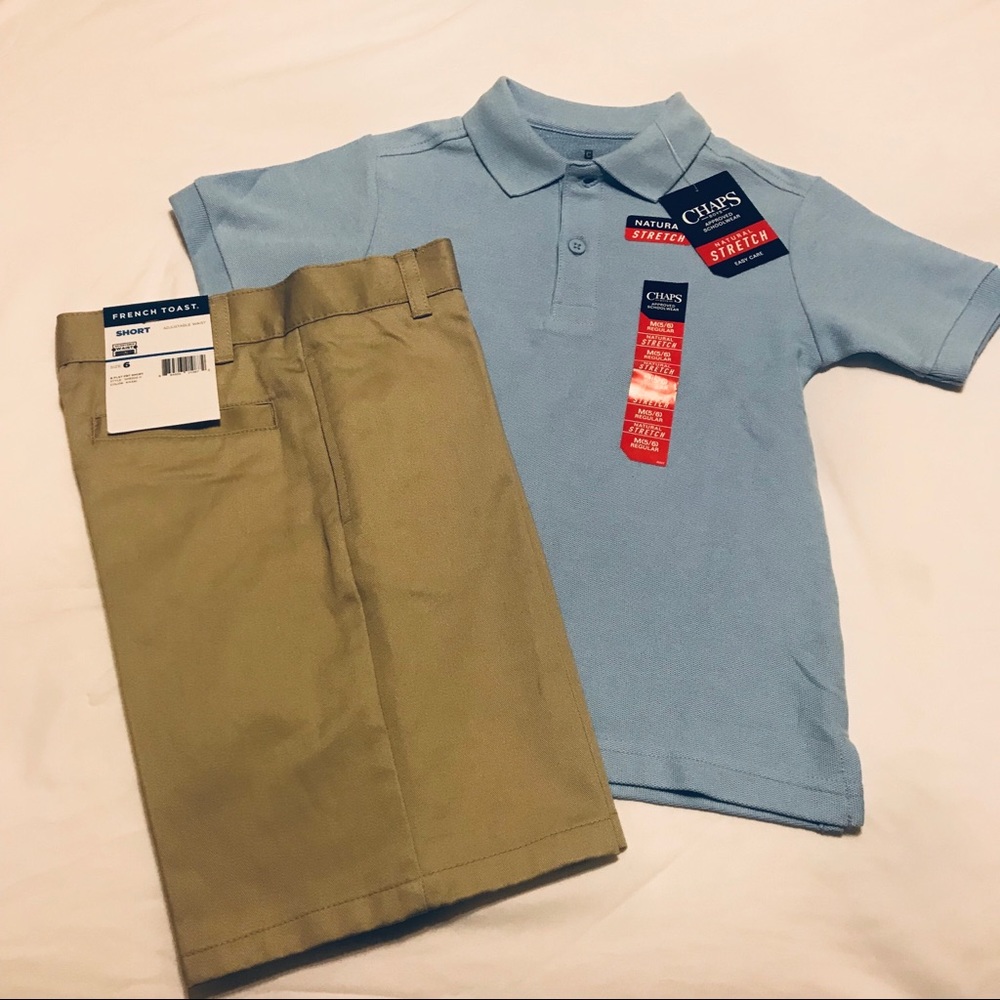 CHAPS schoolWear shirt and French Toast shorts